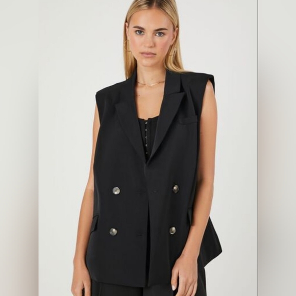 Notched Double Breasted Vest sz Small NWT - Picture 4 of 6